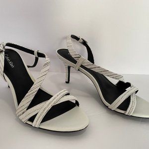 Calvin Klein Lorren White Strappy Sandals